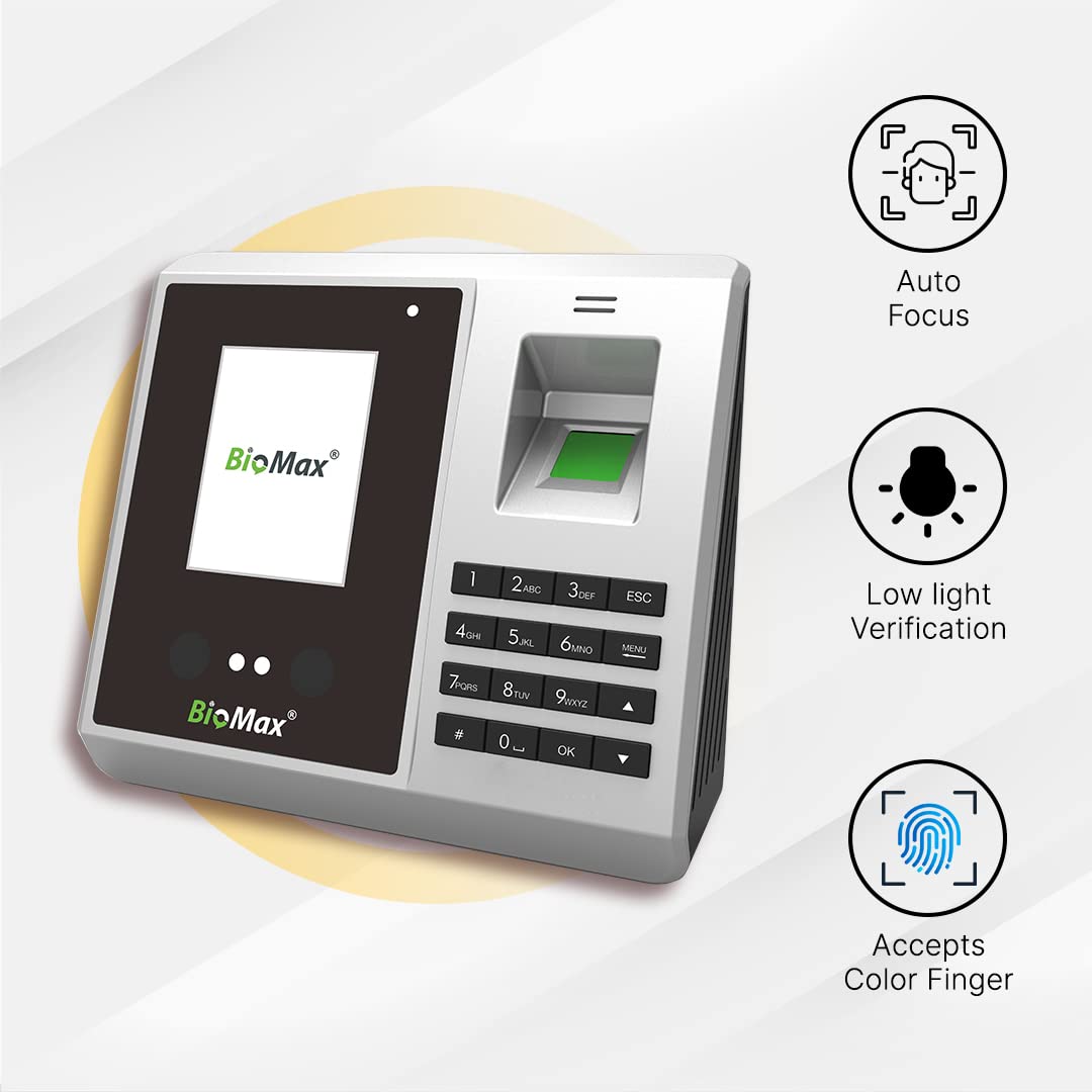 Biomax Face Based Attendance Machine with Inbuilt Wi-Fi N-BM60W Pro