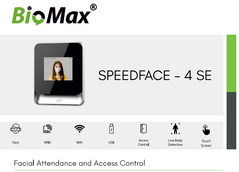 Biomax Facial Attendance and Access Control